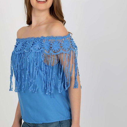 Elegant Lace-Trimmed Spanish Summer Top - Très Elite
