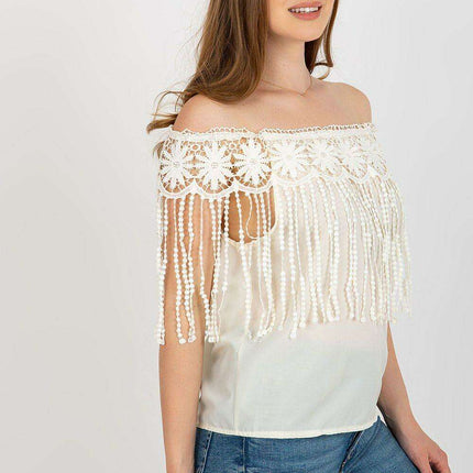 Elegant Lace-Trimmed Spanish Summer Top - Très Elite