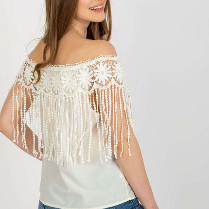Elegant Lace-Trimmed Spanish Summer Top - Très Elite