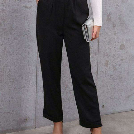 Elegant Lace-Up Tailored Trousers for Chic and Comfortable Women