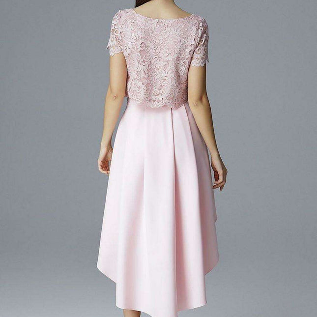 Elegant Lace and Trendy Asymmetrical Skirt Set