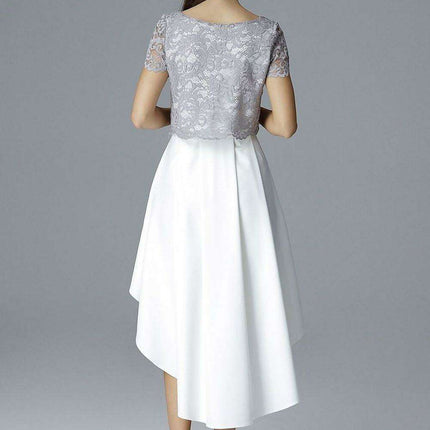 Elegant Lace and Trendy Asymmetrical Skirt Set - Très Elite