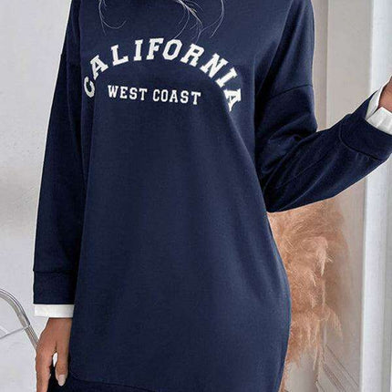 Elegant Lapel Detail Long-Sleeve Knit Sweater Dress for Women - Très Elite
