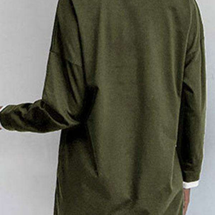 Elegant Lapel Detail Long-Sleeve Knit Sweater Dress for Women - Très Elite