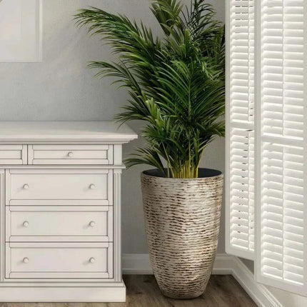 Elegant Large Stone Finish Outdoor Planters for Landscaping Excellence..