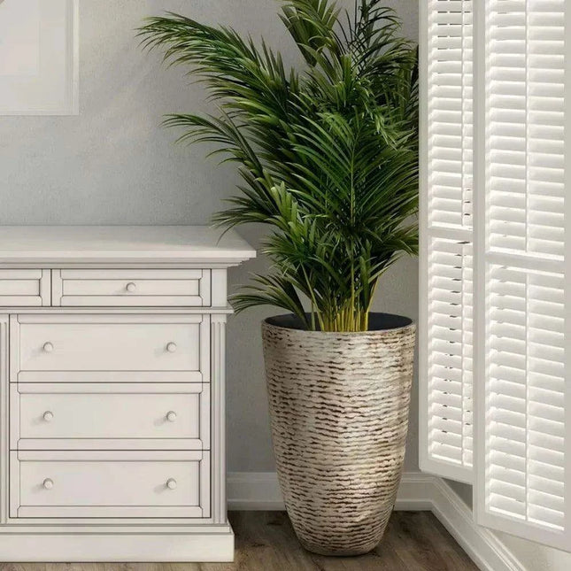 Elegant Large Stone Finish Outdoor Planters for Landscaping Excellence