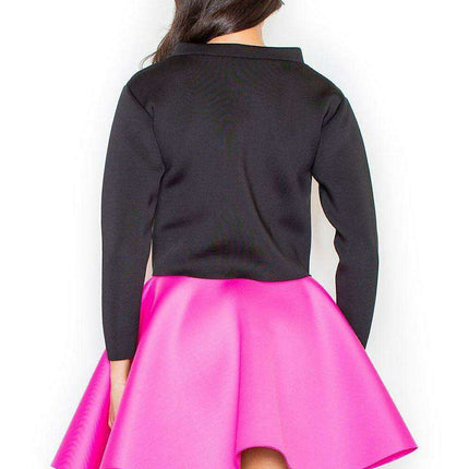 Elegant Laser-Cut A-Line Mini Skirt - Classic Charm