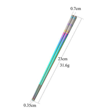 Elegant Laser Engraved Stainless Steel Chopsticks with Non-Slip Grip for Sushi and Noodle Lovers - Très Elite