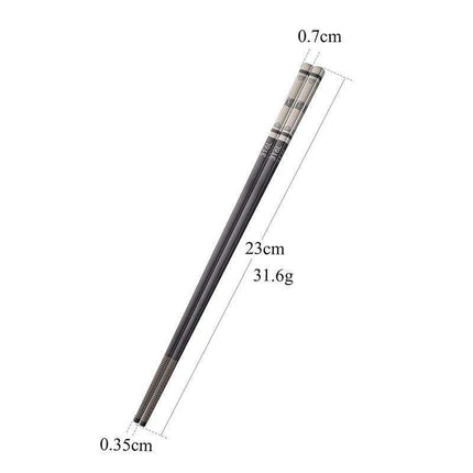 Elegant Laser Engraved Stainless Steel Chopsticks with Non-Slip Grip for Sushi and Noodle Lovers - Très Elite