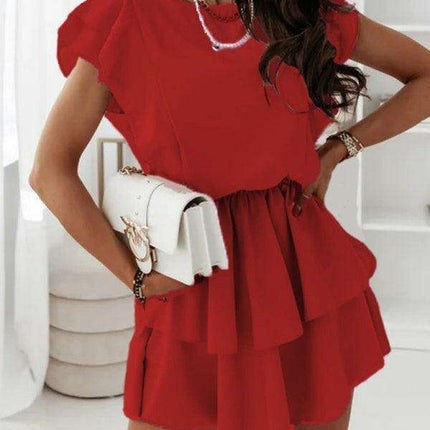 Elegant Layered Ruffle Summer Dress - Très Elite