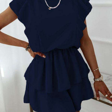 Elegant Layered Ruffle Summer Dress - Très Elite