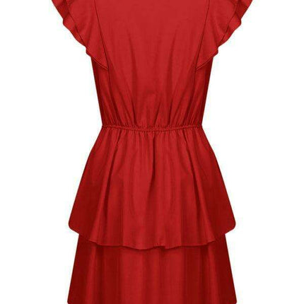 Elegant Layered Ruffle Summer Dress - Très Elite