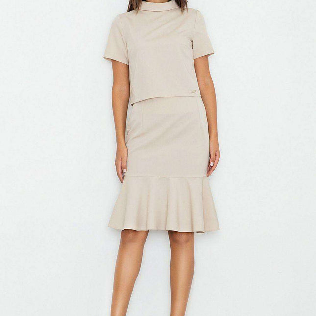 Elegant Layered Turtleneck Blouse with Hidden Zipper - Stylish Women's Fashion