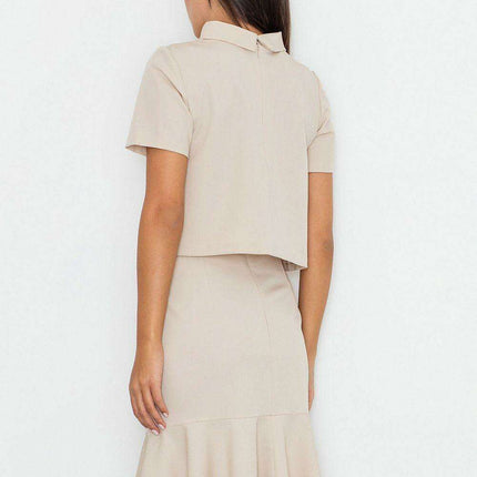 Elegant Layered Turtleneck Blouse with Hidden Zipper - Stylish Women's Fashion