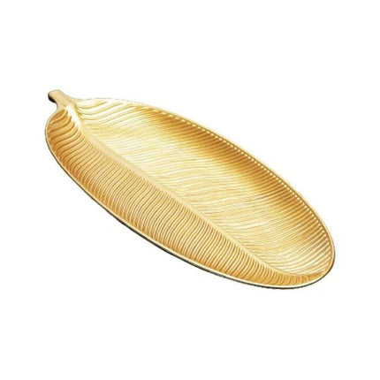 Elegant Leaf Motif Oversized Fruit Display Tray - 17x41 cm..