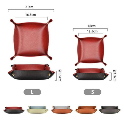 Elegant Leather Catchall Tray for Jewelry and Daily Essentials - Chic Storage Solution - Très Elite