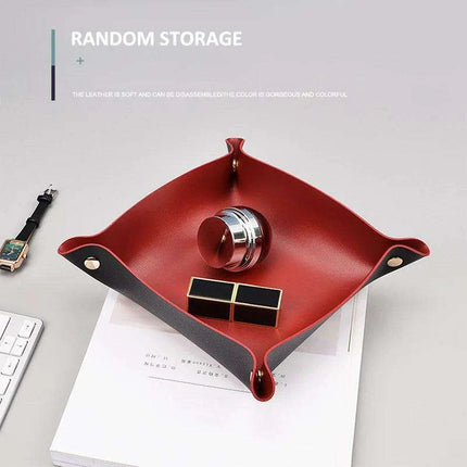 Elegant Leather Catchall Tray for Jewelry and Daily Essentials - Chic Storage Solution - Très Elite