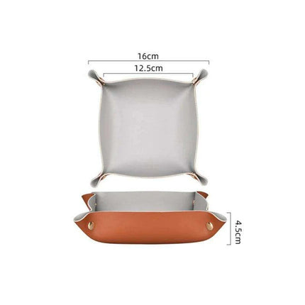 Elegant Leather Catchall Tray for Jewelry and Daily Essentials - Chic Storage Solution - Très Elite