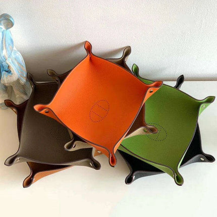Elegant Leather Desk Tray Organizer for Keys, Jewelry, and Essentials - Stylish Storage Solution - Très Elite