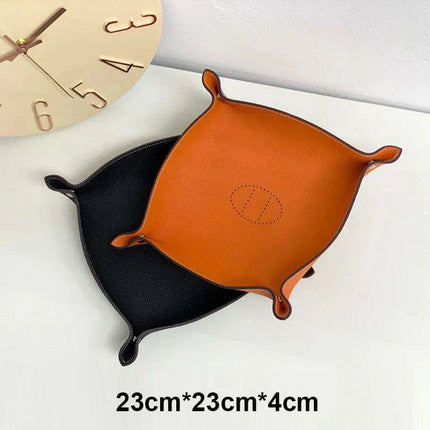 Elegant Leather Desk Tray Organizer for Keys, Jewelry, and Essentials - Stylish Storage Solution - Très Elite