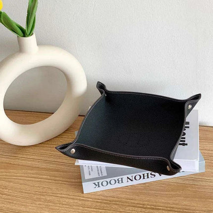 Elegant Leather Desk Tray Organizer for Keys, Jewelry, and Essentials - Stylish Storage Solution - Très Elite