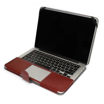 Elegant Leather Laptop Folio Case for MacBook Air/Pro - Protective Sleeve for 11-16 Inch Devices - Très Elite