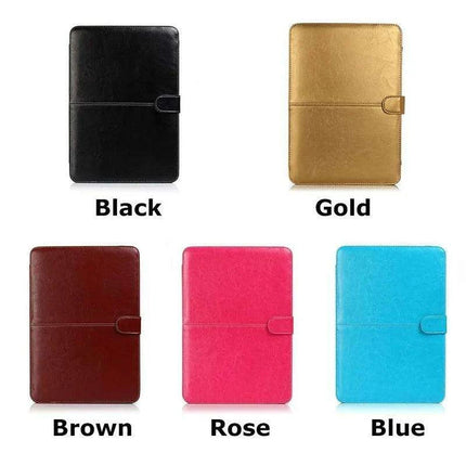 Elegant Leather Laptop Folio Case for MacBook Air/Pro - Protective Sleeve for 11-16 Inch Devices - Très Elite
