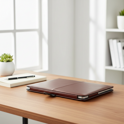 Elegant Leather Laptop Folio Case for MacBook Air/Pro - Protective Sleeve for 11-16 Inch Devices - Très Elite