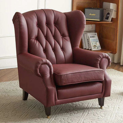 Elegant Leather Wingback Chair for Modern Living Areas- Très Elite- Très Elite