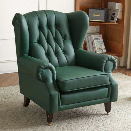 Elegant Leather Wingback Chair for Modern Living Areas- Très Elite- Très Elite