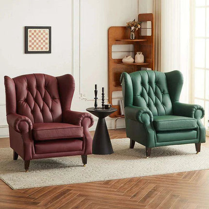Elegant Leather Wingback Chair for Modern Living Areas- Très Elite- Très Elite