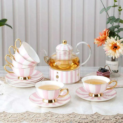 Elegant Lemon Blossom Fine Bone China Beverage Set - A Luxurious Experience for Tea and Coffee Enthusiasts - Très Elite