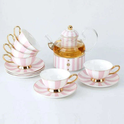 Elegant Lemon Blossom Fine Bone China Beverage Set - A Luxurious Experience for Tea and Coffee Enthusiasts - Très Elite
