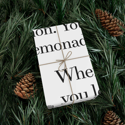 Elegant Lemon-Themed Gift Wrap Paper for Distinctive Presentations..