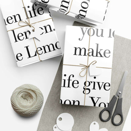 Elegant Lemon-Themed Gift Wrap Paper for Distinctive Presentations..