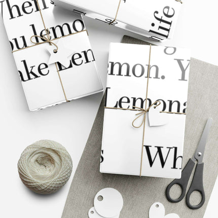 Elegant Lemon-Themed Gift Wrap Paper for Distinctive Presentations..