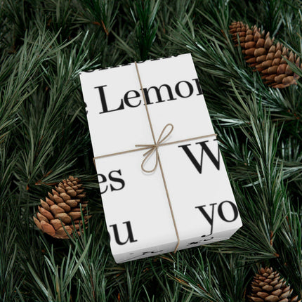 Elegant Lemon-Themed Gift Wrap Paper for Distinctive Presentations..