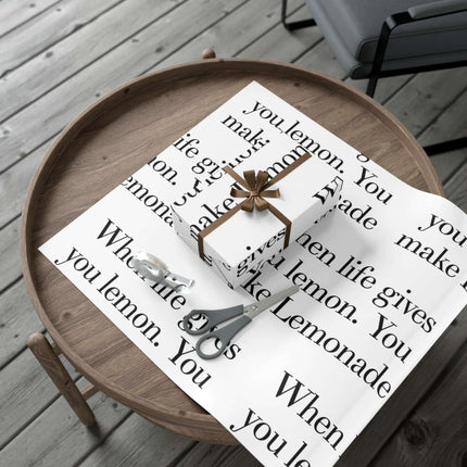 Elegant Lemon-Themed Gift Wrap Paper for Distinctive Presentations..