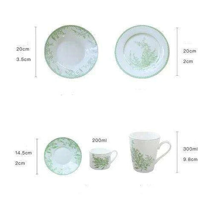 Elegant Lily of the Valley Porcelain Dining Set - Très Elite