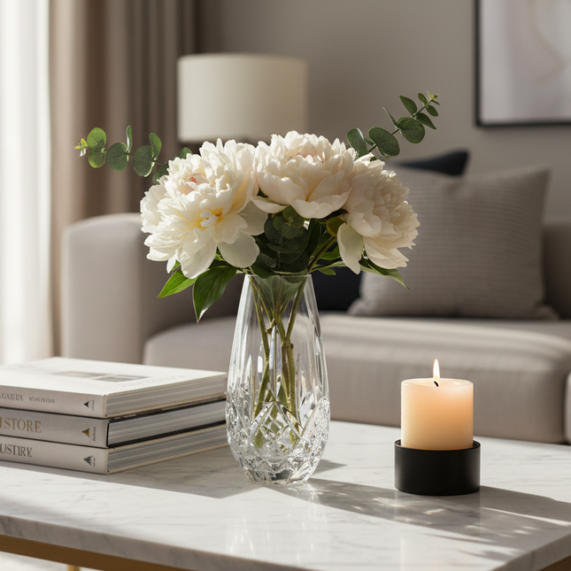 Elegant Lismore Crystal Flower Vase - Timeless Bud Holder with Stunning Design
