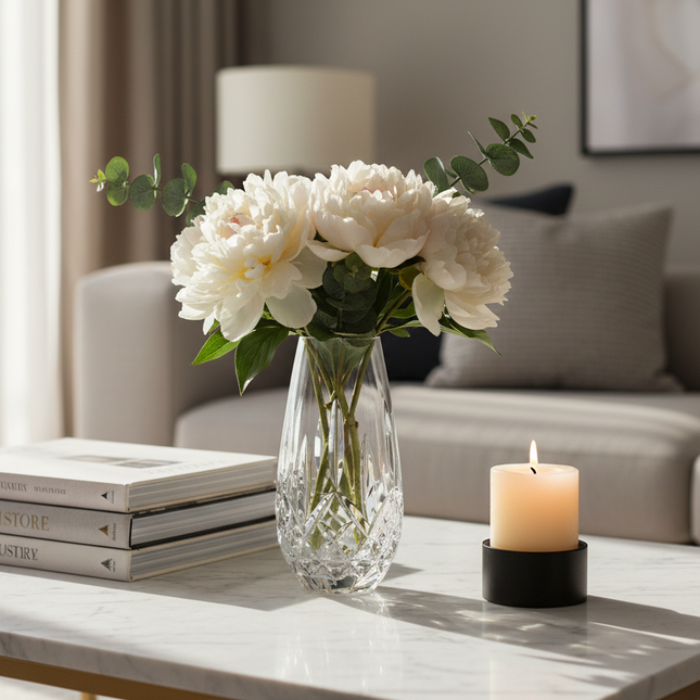 Elegant Lismore Crystal Flower Vase - Timeless Bud Holder with Stunning Design