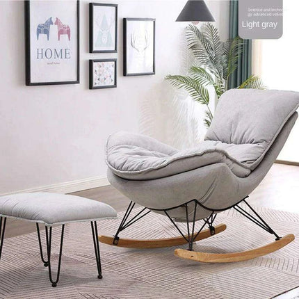 Elegant Lobster Leather Rocking Lounge Chair with Unmatched Comfort and Style - Très Elite