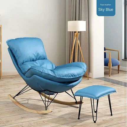 Elegant Lobster Leather Rocking Lounge Chair with Unmatched Comfort and Style - Très Elite