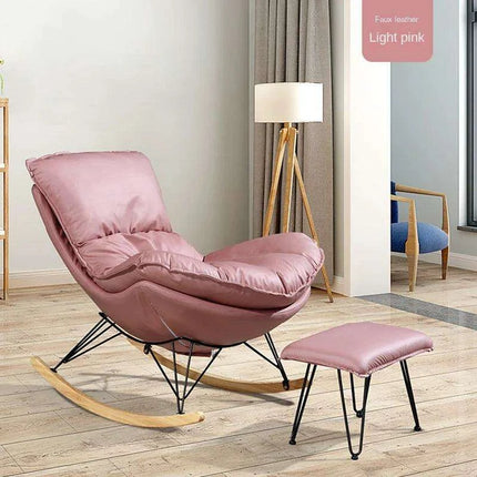 Elegant Lobster Leather Rocking Lounge Chair with Unmatched Comfort and Style - Très Elite