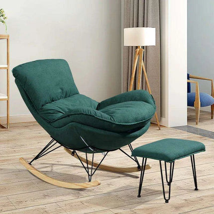 Elegant Lobster Leather Rocking Lounge Chair with Unmatched Comfort and Style - Très Elite