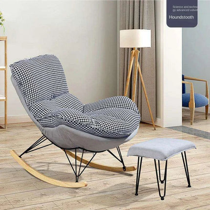 Elegant Lobster Leather Rocking Lounge Chair with Unmatched Comfort and Style - Très Elite
