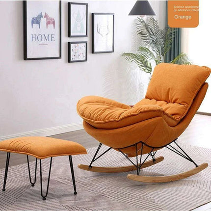 Elegant Lobster Leather Rocking Lounge Chair with Unmatched Comfort and Style - Très Elite