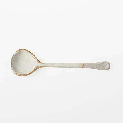 Elegant Long-Handled Japanese Ceramic Spoon - Enhance Your Culinary Presentations - Très Elite