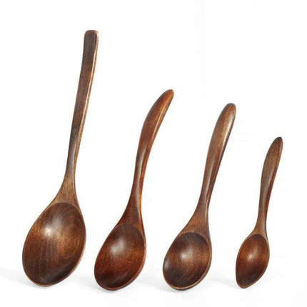 Elegant Long-Handled Wooden Spoon for Gourmet Ramen and Porridge Enjoyment - Très Elite