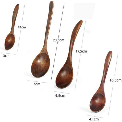 Elegant Long-Handled Wooden Spoon for Gourmet Ramen and Porridge Enjoyment - Très Elite